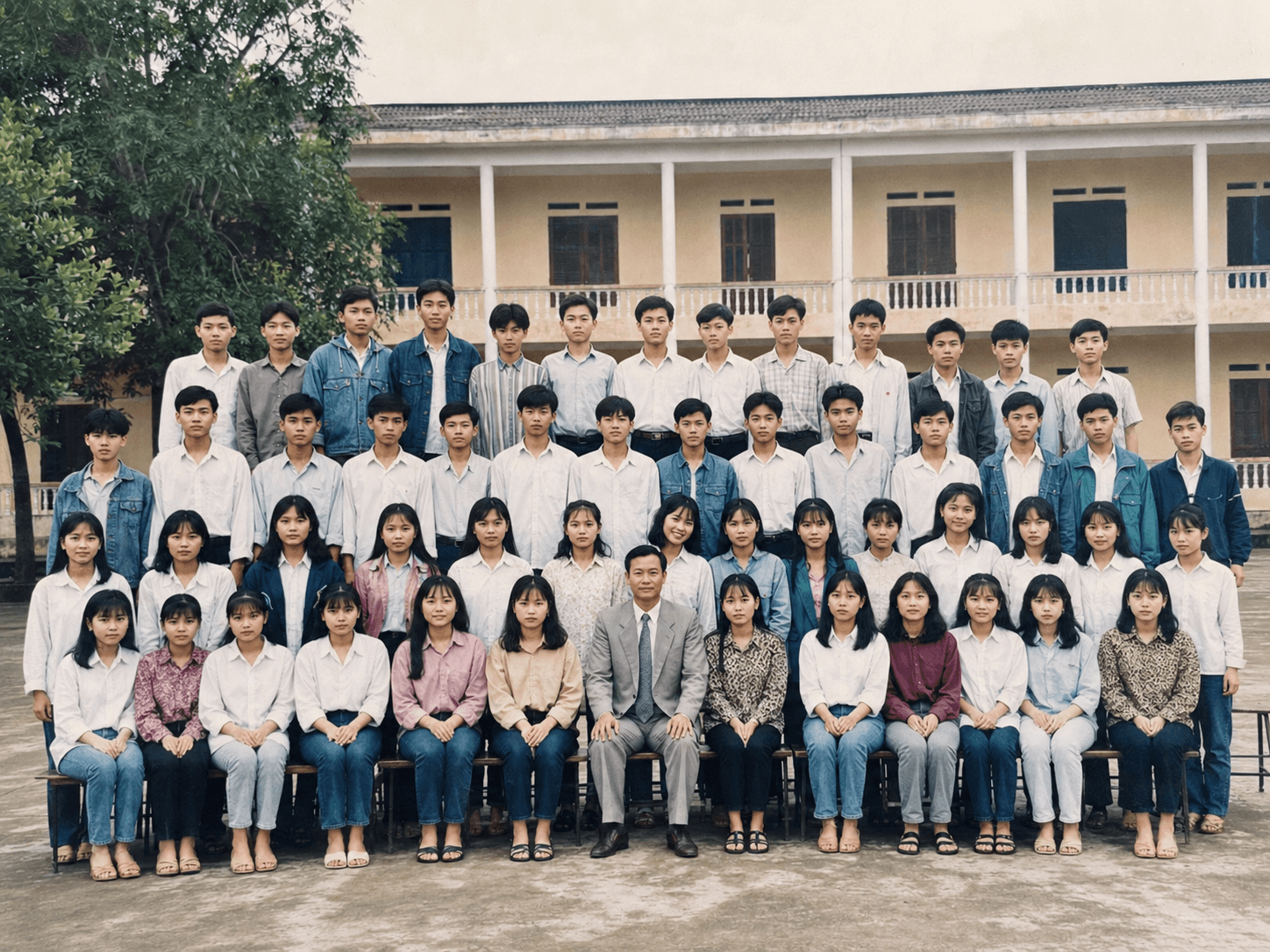 Ảnh tập thể lớp 12A3 thời học sinh